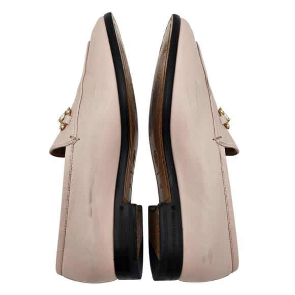 Gucci Jordaan Horsebit Slip On Loafer Pink Leather Crystal Size 38.5 US 8.5 - Picture 7 of 13